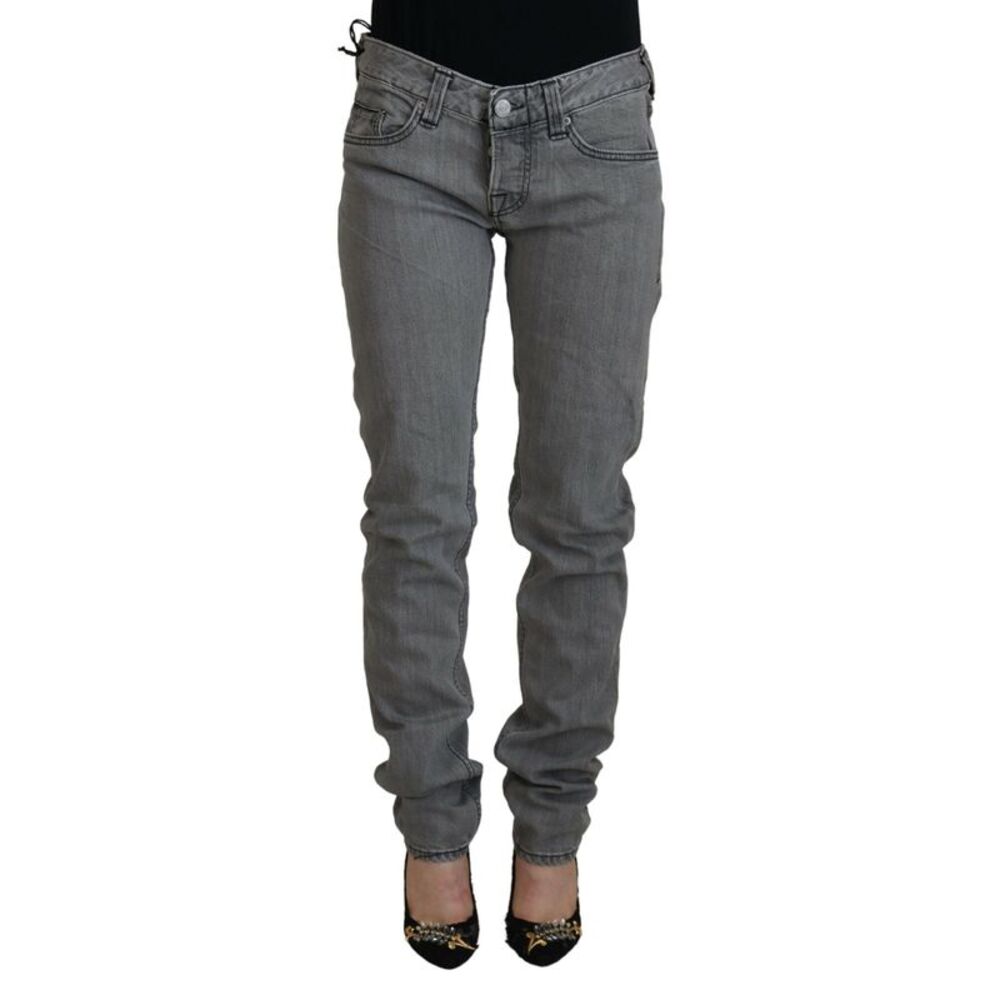 Care Label Gray Washed Cotton Skinny Women Casual Denim Women's Jeans
